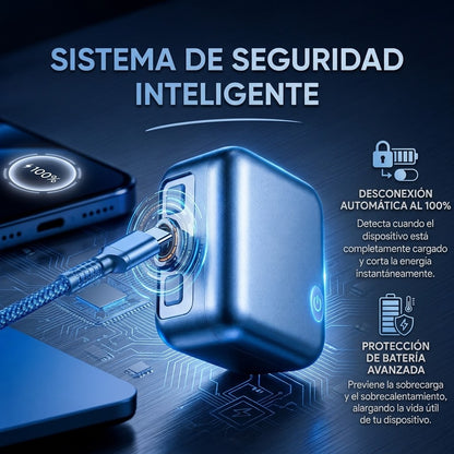 Adaptador de Carga rapida Tipo C de 140W con Desconexión Automática
